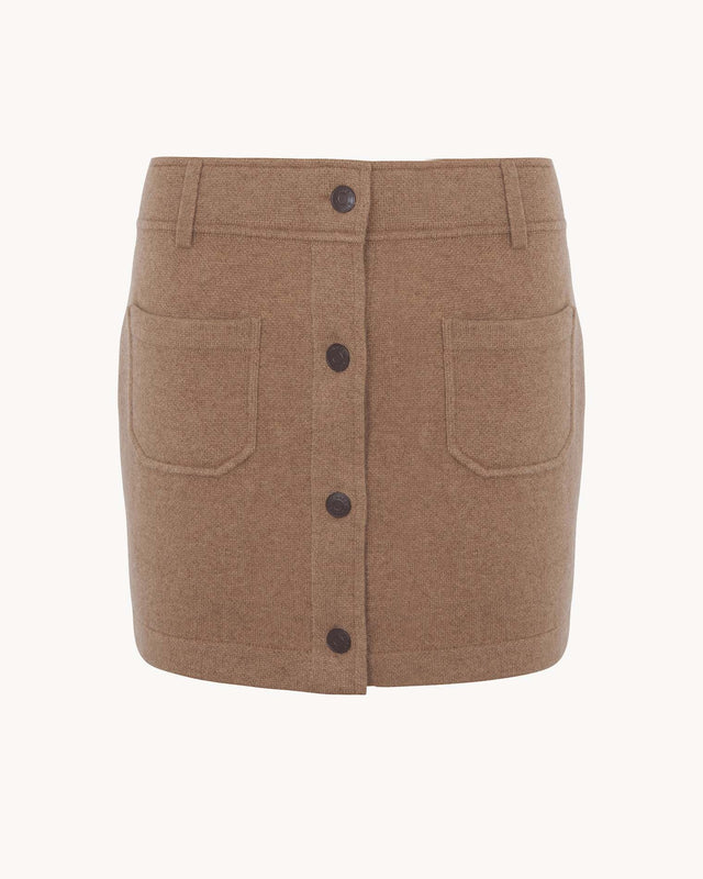 Jupe Dakota marron camelo - Image principale