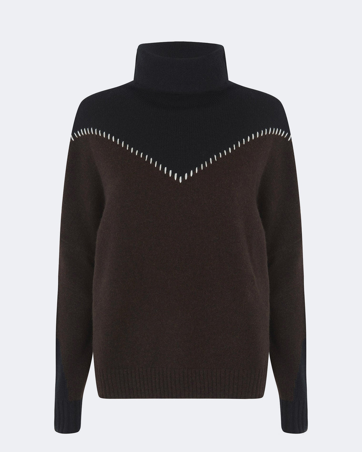 Pull en cachemire marron pour femme - Kujten packshot
