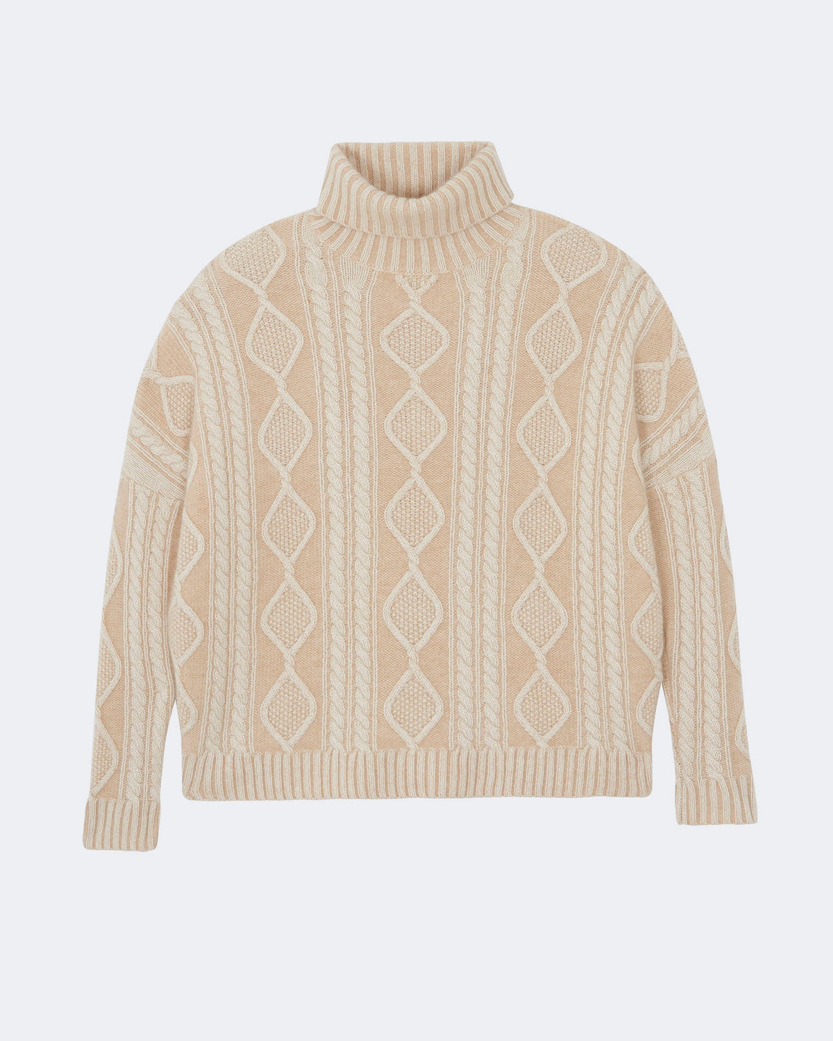Pull en cachemire beige pour femme - Kujten packshot