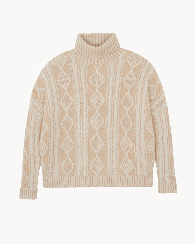 Sweater Tibbu organic beige - Image principale