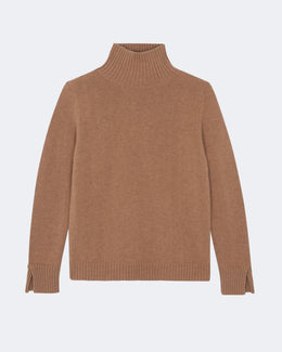 Pull en cachemire camel pour femme - Kujten packshot