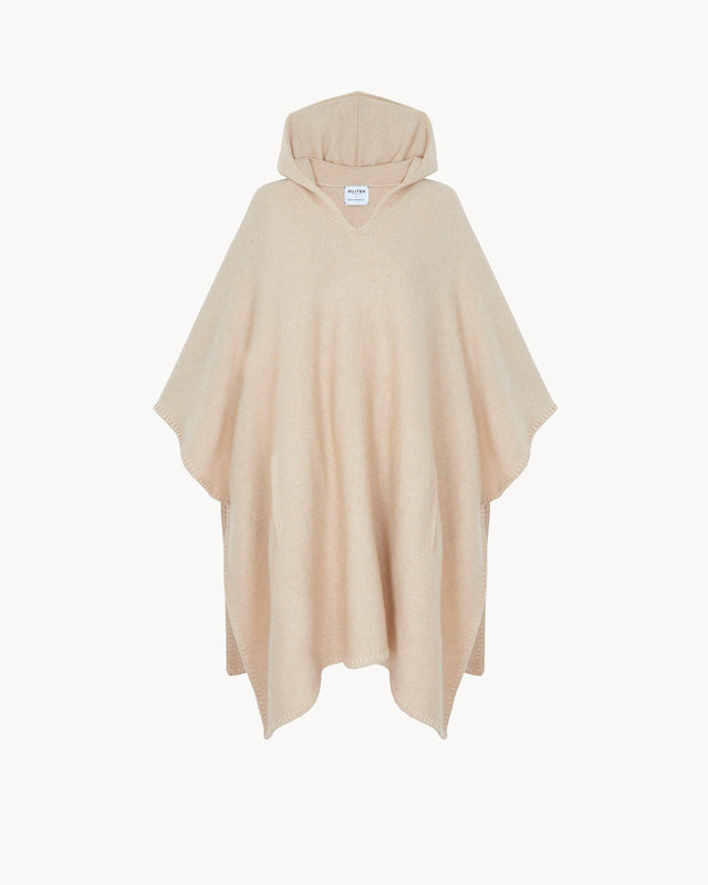 Poncho Garance beige organic - Image principale