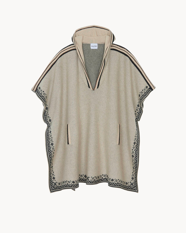 Poncho Ines organic beige - Image principale