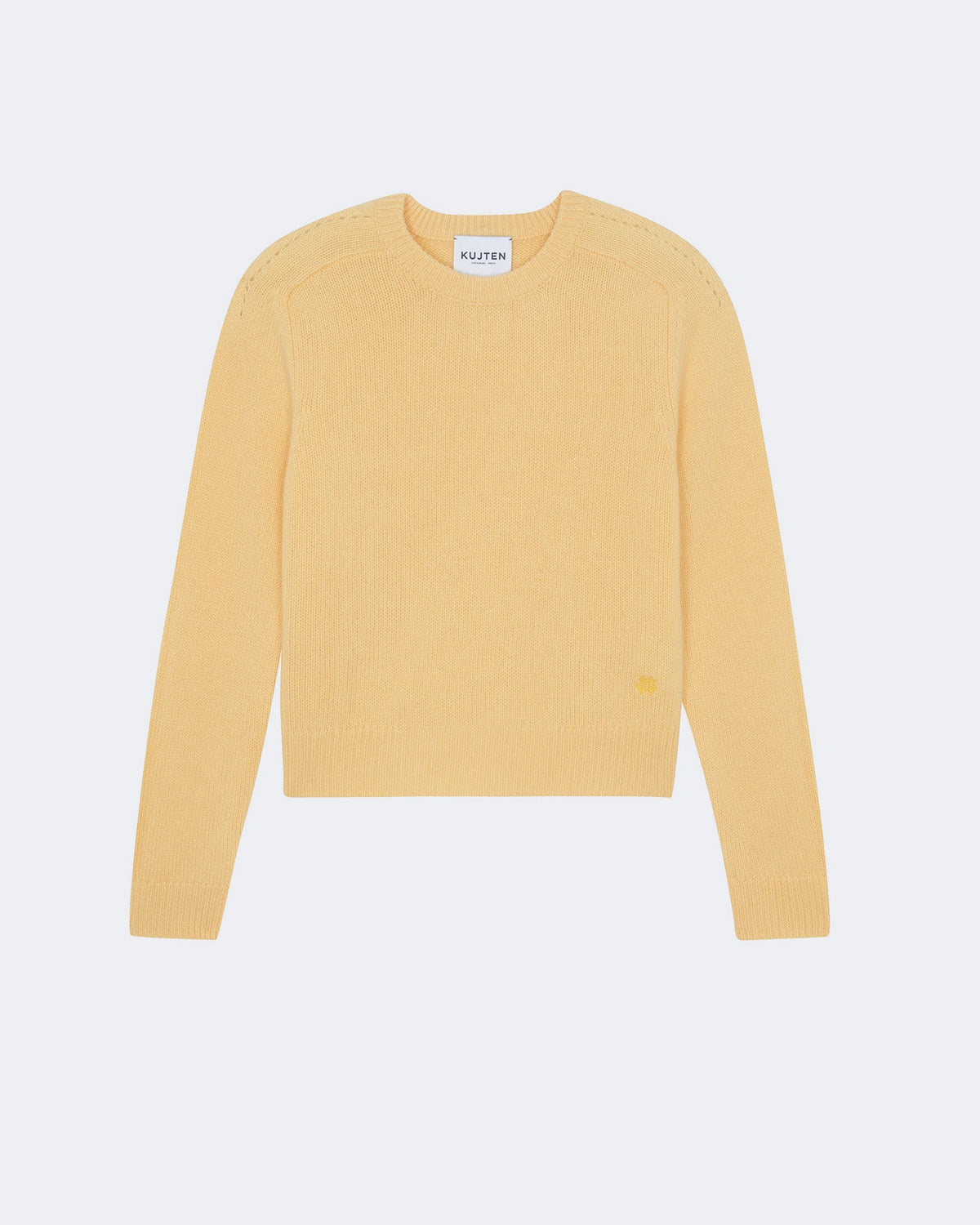 Pull en cachemire jaune pour femme - Kujten packshot