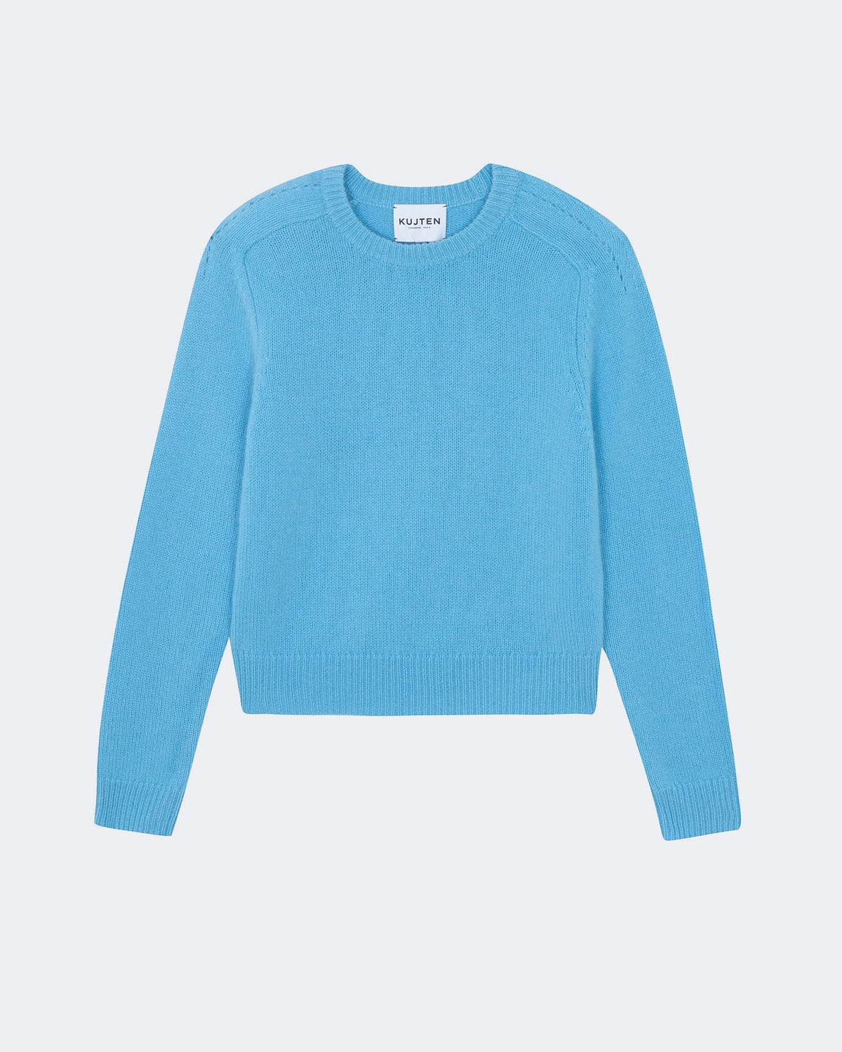 Pull en cachemire bleu pour femme - Kujten packshot