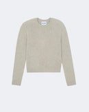 Pull en cachemire blanc et beige pour femme - Kujten packshot
