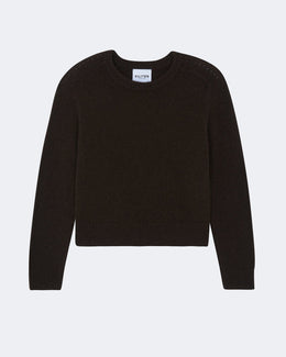 Pull en cachemire marron pour femme - Kujten packshot