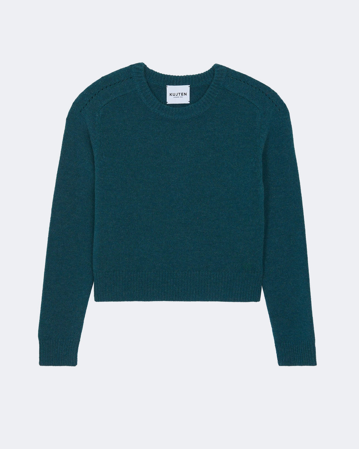 Pull en cachemire vert pour femme - Kujten packshot