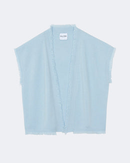 Gilet nessa droit bleu - Kujten packshot