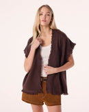 Gilet Nessa chataigne foncé