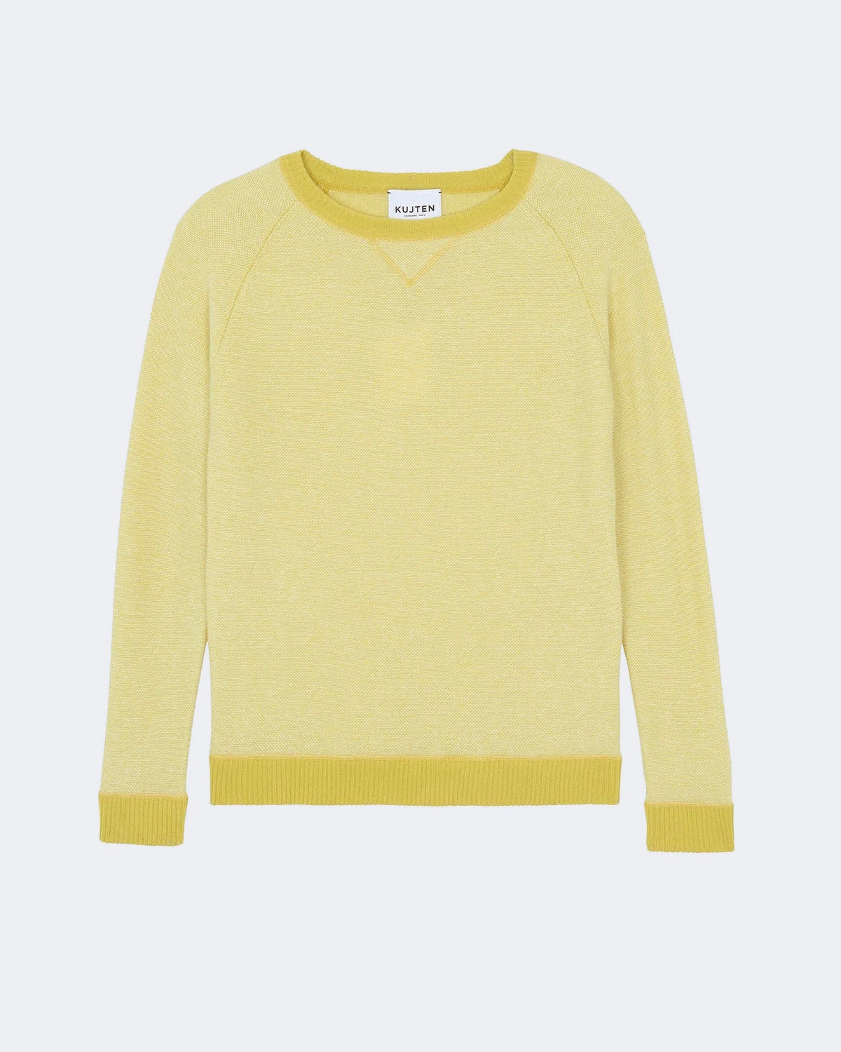 Pull en cachemire jaune pour femme - Kujten packshot