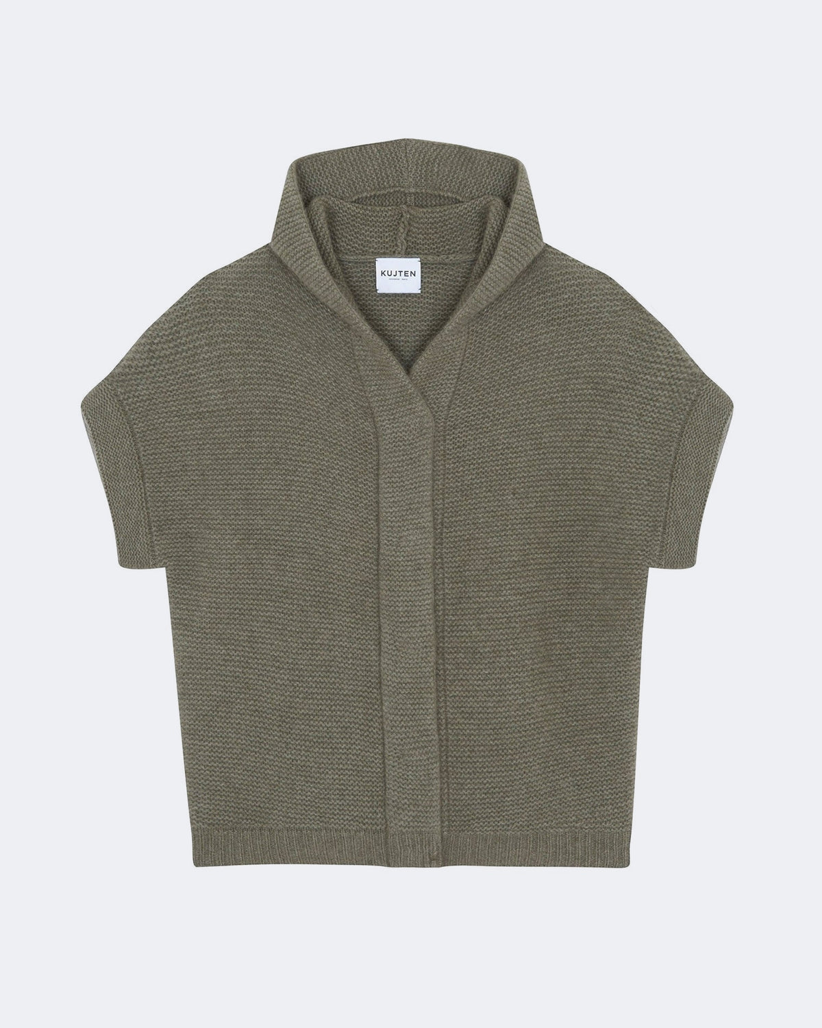 Gilet en cachemire kaki pour femme - Kujten packshot