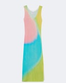Robe en cachemire & soie multicolore pour femme - Kujten packshot