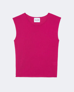 Top en cachemire & soie rose pour femme - Kujten packshot