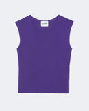 Top en cachemire & soie violet pour femme - Kujten packshot