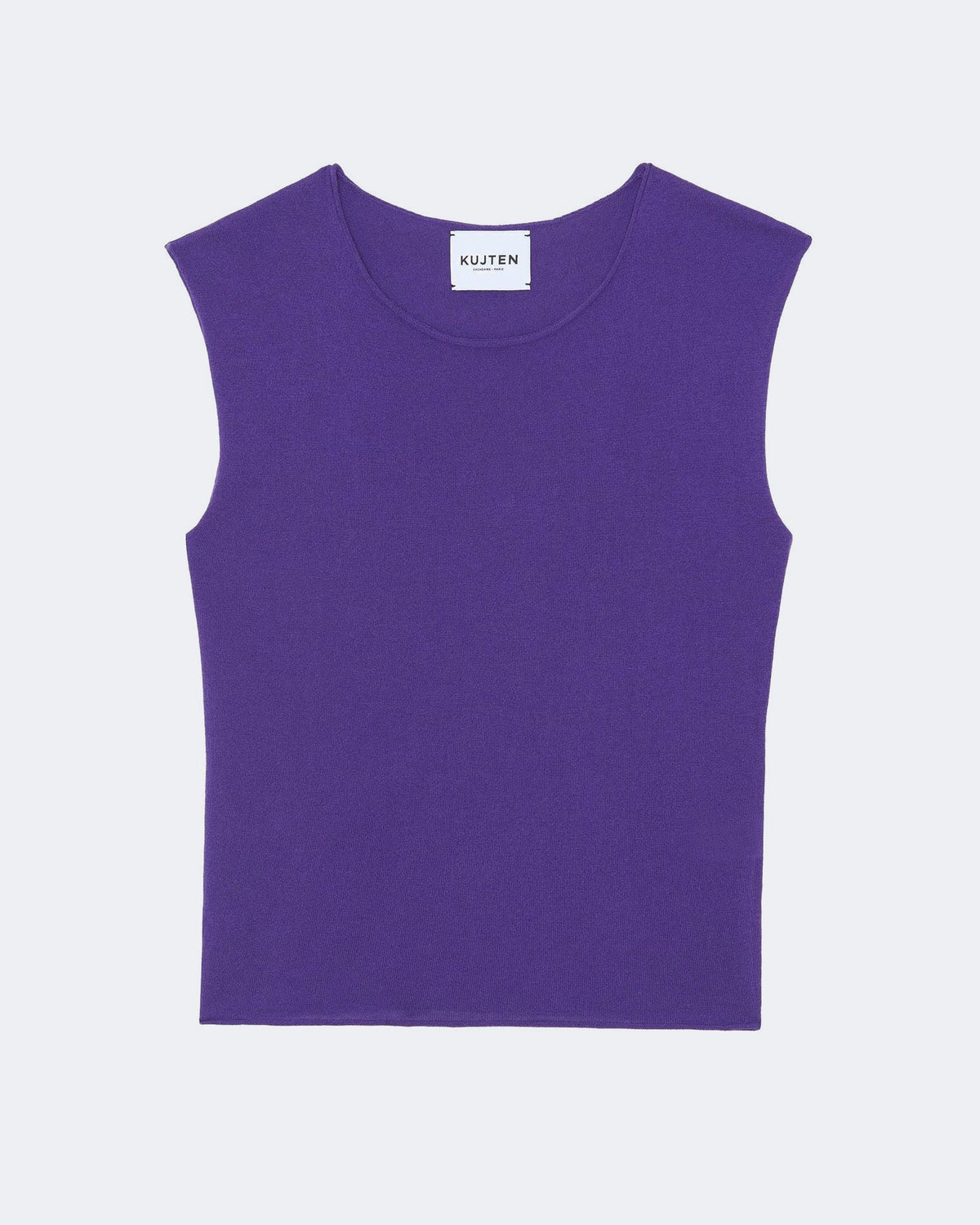 Top en cachemire & soie violet pour femme - Kujten packshot