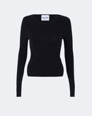 Pull en cachemire & soie noir pour femme - Kujten packshot