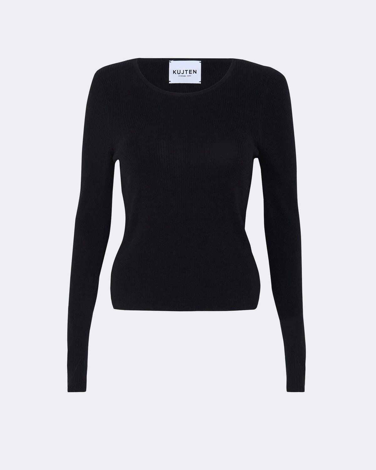 Pull en cachemire & soie noir pour femme - Kujten packshot