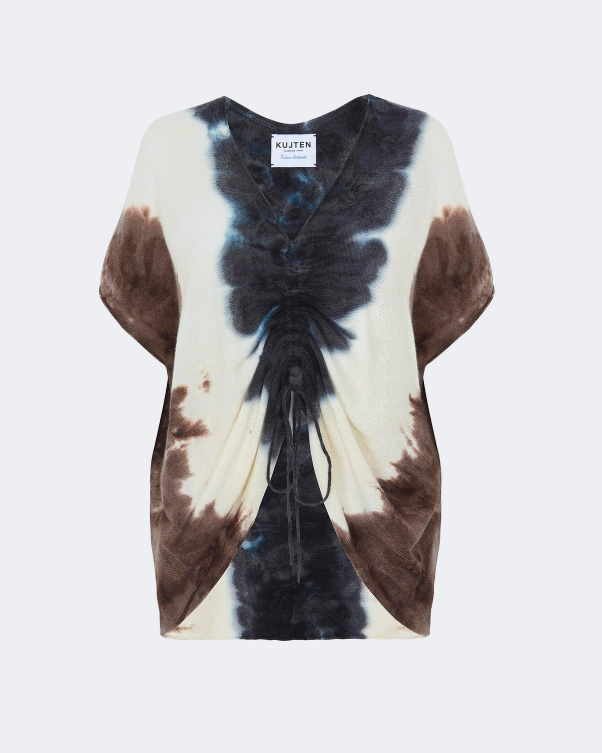 Top en cachemire camel pour femme - Kujten packshot