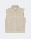 Veste en cachemire beige pour femme - Kujten packshot