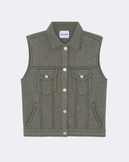 Veste en cachemire kaki pour femme - Kujten packshot