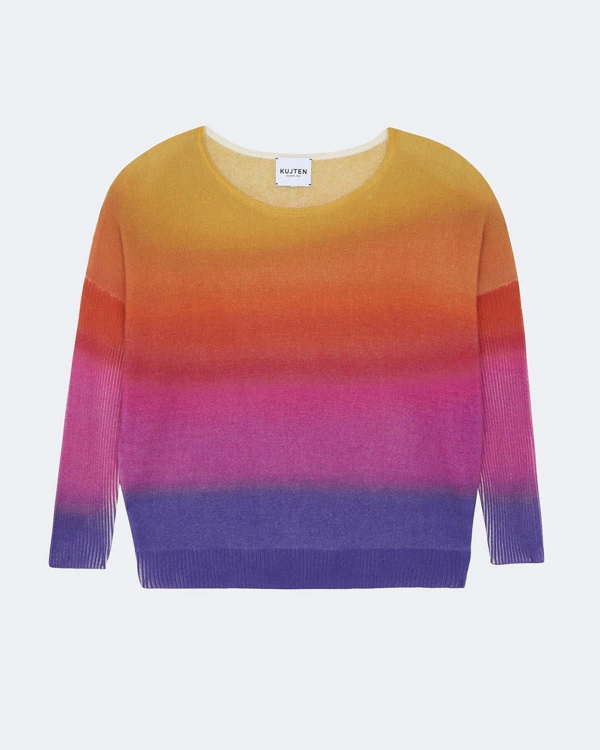 Pull en cachemire orange pour femme - Kujten packshot