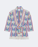 Veste en cachemire bleu pour femme - Kujten packshot