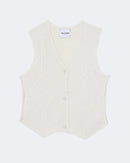 Gilet en cachemire blanc pour femme - Kujten packshot