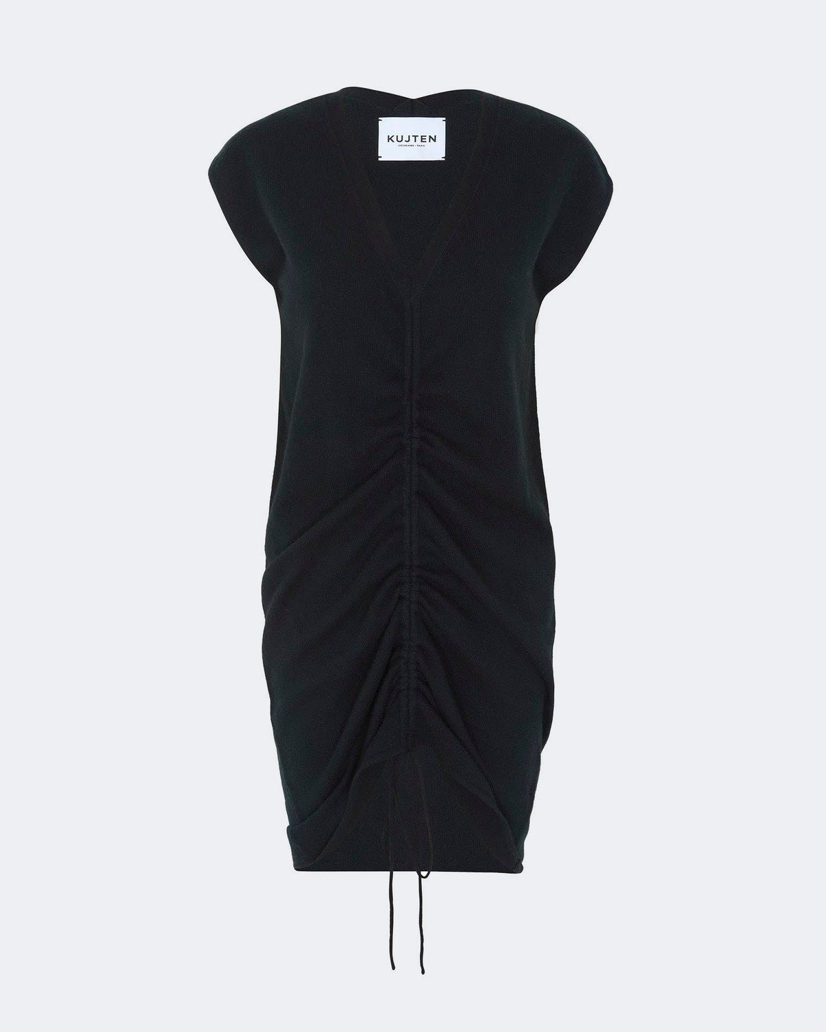 Robe en cachemire noir pour femme - Kujten packshot