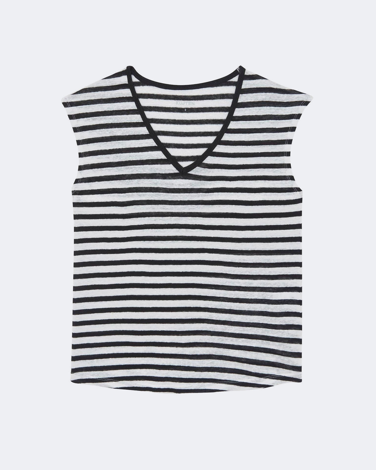 Top en lin blanc pour femme - Kujten packshot