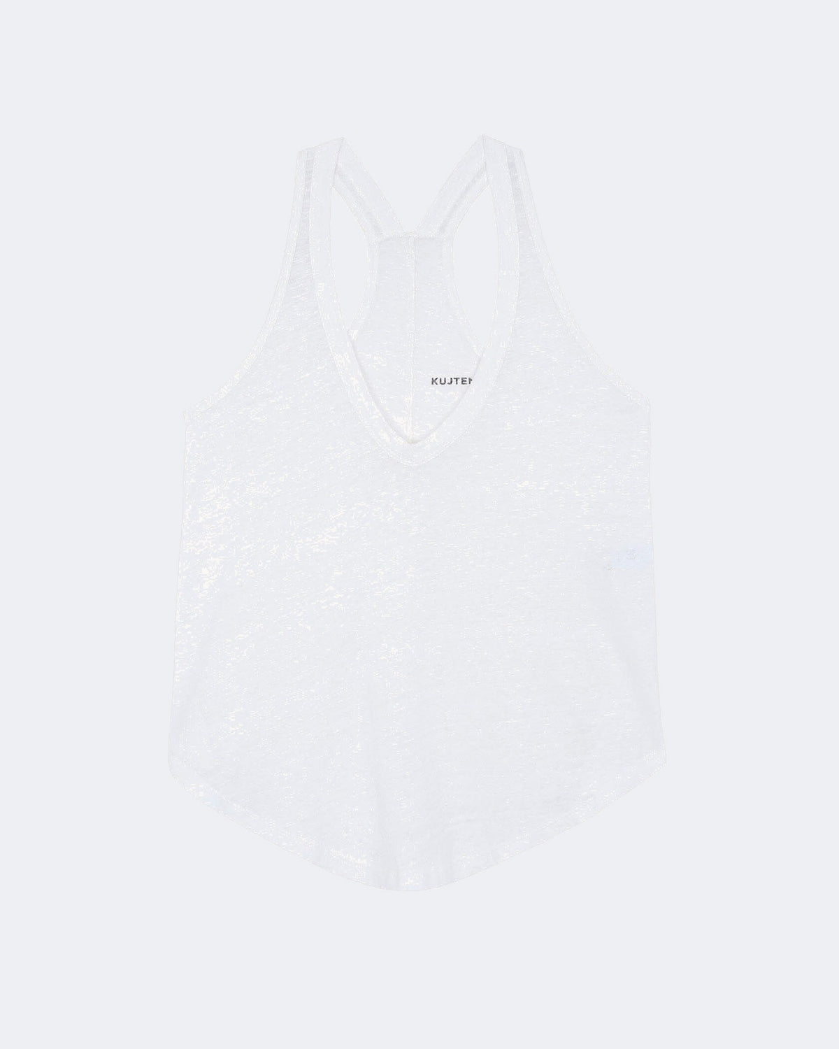 Top en lin blanc pour femme - Kujten packshot