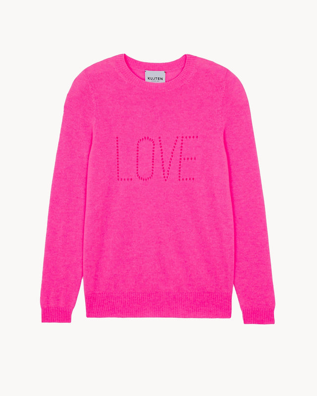 Sweater Dorita Love neon pink - Image principale