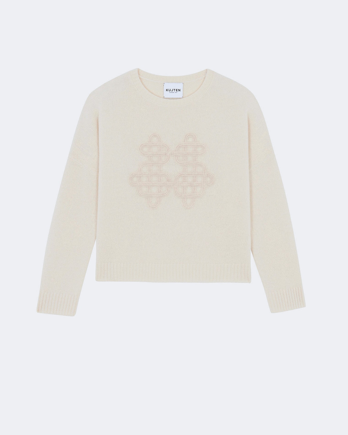Pull en cachemire beige pour femme - Kujten packshot