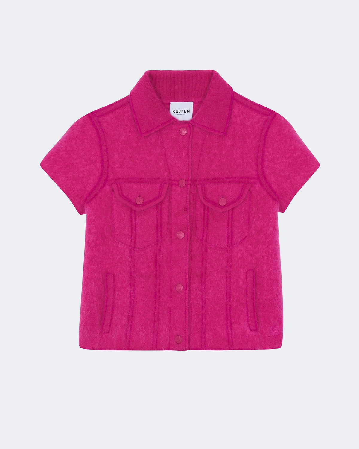 Veste en cachemire rose pour femme - Kujten packshot