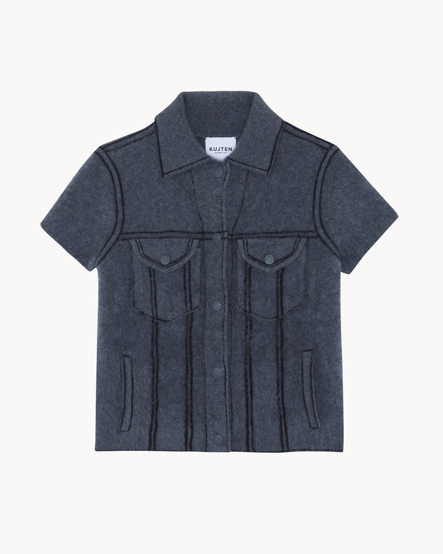 Jacket Jessinda Fluffy charcoal gray - Image principale
