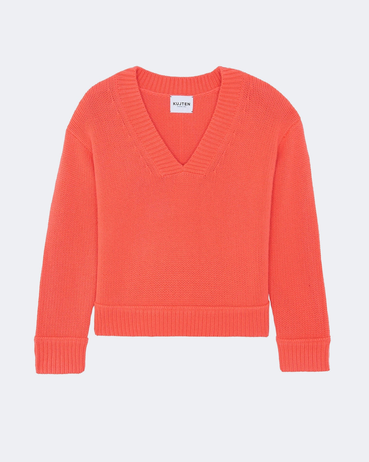 Pull en cachemire orange, rose et rouge pour femme - Kujten packshot