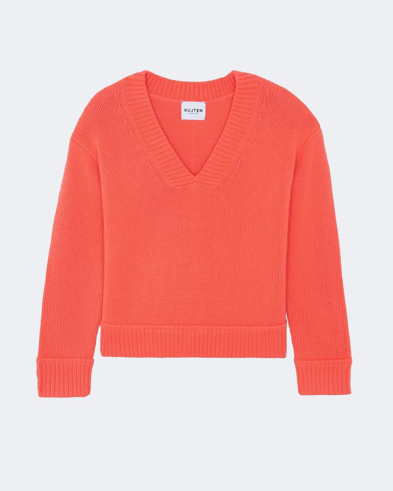 Pull en cachemire orange, rose et rouge pour femme - Kujten packshot