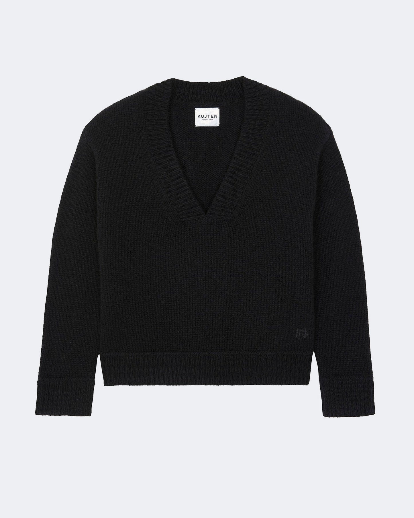 Pull en cachemire noir pour femme - Kujten packshot