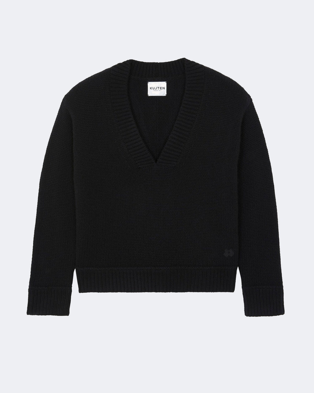 Pull en cachemire noir pour femme - Kujten packshot