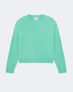 Pull en cachemire vert pour femme - Kujten packshot
