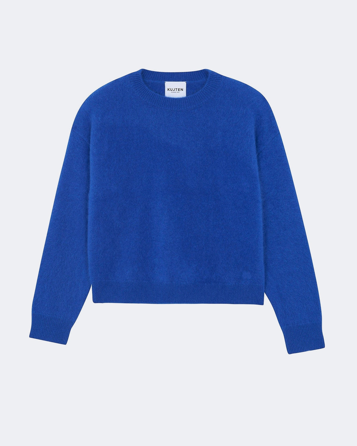 Pull en cachemire bleu pour femme - Kujten packshot