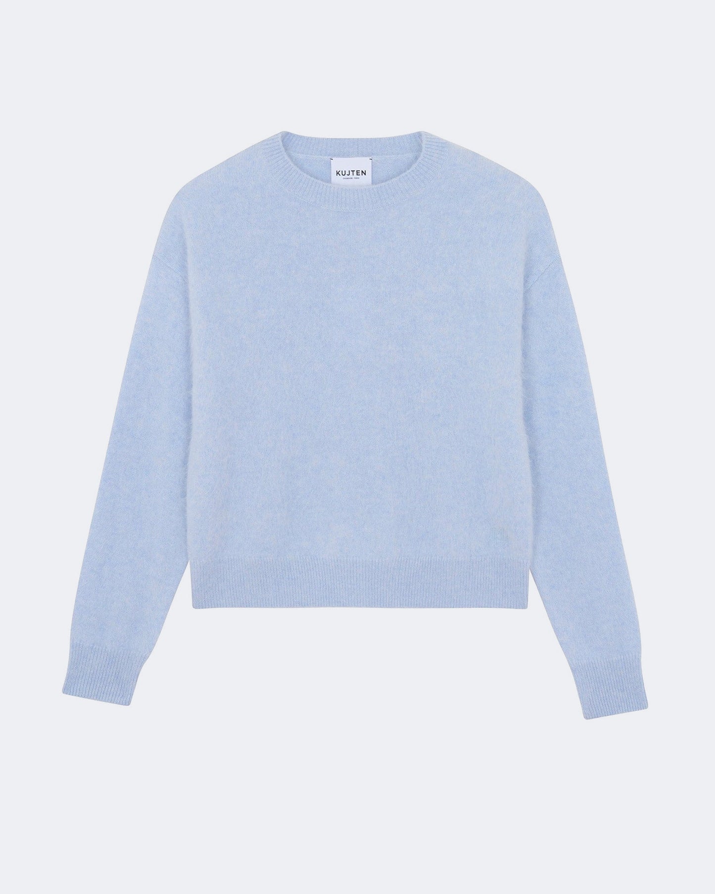 Pull en cachemire bleu pour femme - Kujten packshot