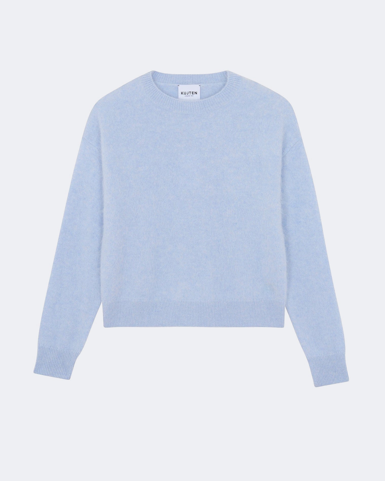 Pull en cachemire bleu pour femme - Kujten packshot