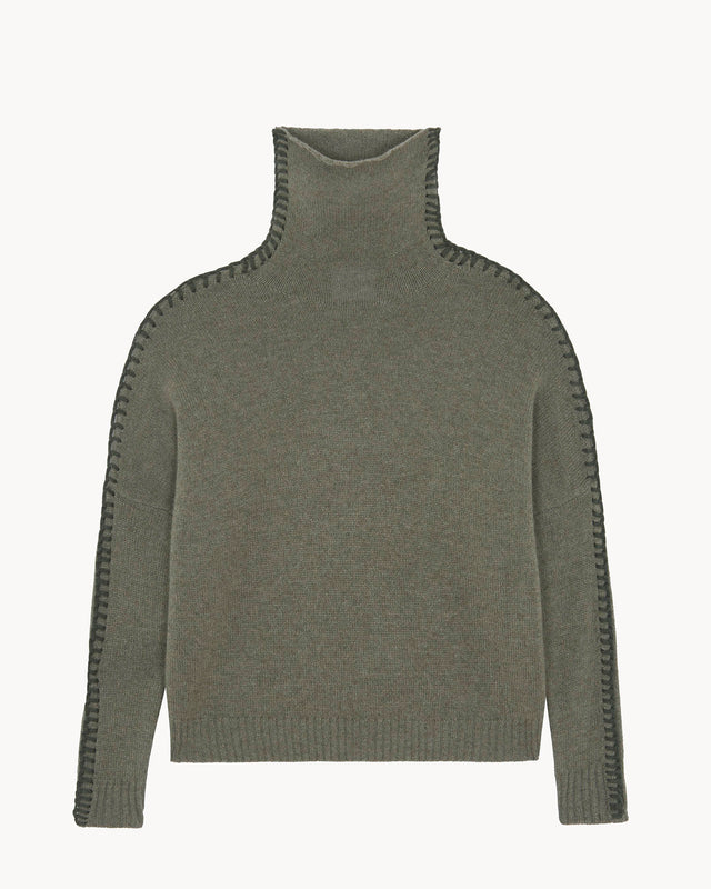 Sweater Thea marl khaki - Image principale