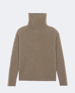 Pull thea cachemire beige - Kujten packshot