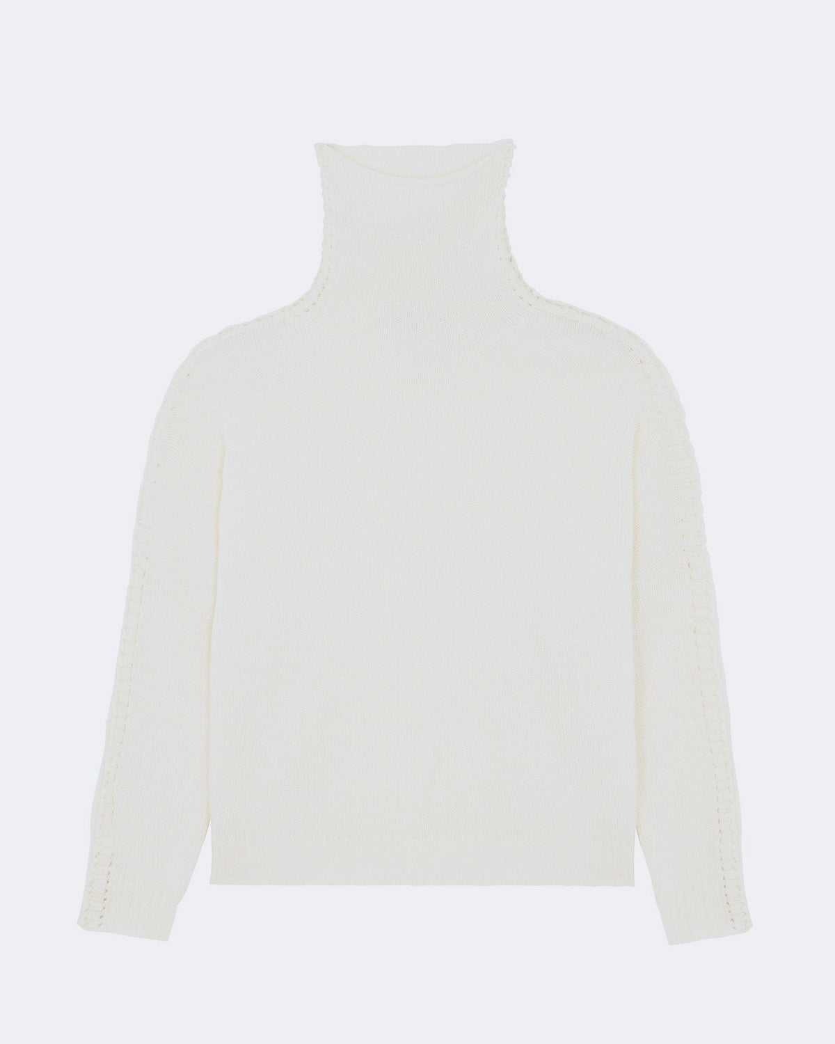 Pull en cachemire blanc pour femme - Kujten packshot
