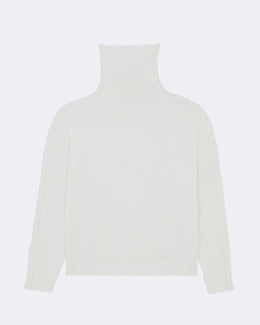 Pull en cachemire blanc pour femme - Kujten packshot
