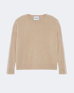 Pull amea oversize beige - Kujten packshot