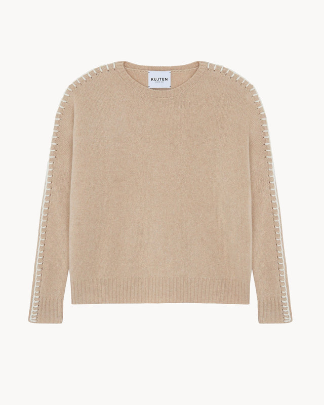Sweater Amea organic beige - Image principale