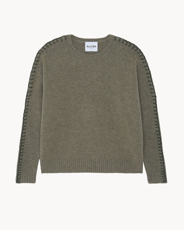 Sweater Amea marl khaki - Image principale